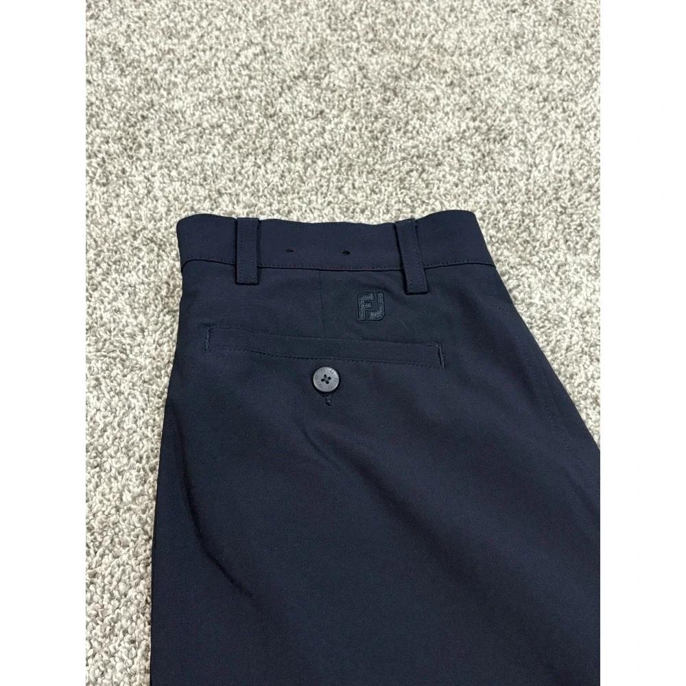FootJoy Mens Navy Blue Performance Golf Pants Flat Front Stretch 30x30